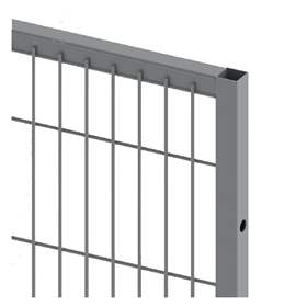 Wandelement für Maschinengitter, 1250x200 mm, Farbe Grau