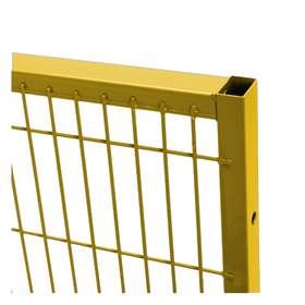 Wandelement für Maschinengitter, 1250x1000 mm, robustes Profil, Farbe Gelb