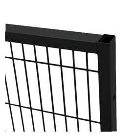 Wandelement für Maschinengitter, 1250x1500 mm, robustes Profil, Farbe Schwarz