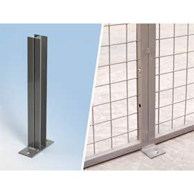 Standkonsole für Schutzgitter, Farbe Grau