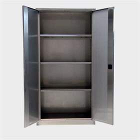 Edelstahlschrank, Doppel-Flügeltüren voll, HxBxT: 1800 x 1000 x 500 mm