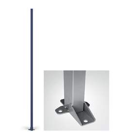 Bodenstütze für Schutzgitter, Höhe 2200 mm, Profil 60x40 mm, Farbe Blau