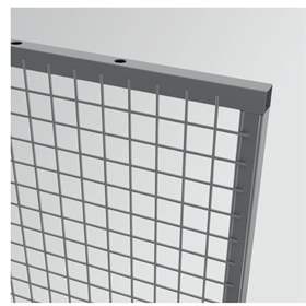 Wandelement für Maschinengitter  25x25 mm, HxB: 2200x300 mm, Farbe Grau