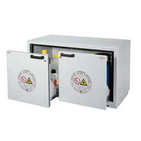 Bezpečnostní skříňka na hořlaviny 90 min., 2 zásuvky, v x š x h: 630x1100x500 mm