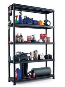 Plastový regál, v x š x h: 1870 x 1200 x 400 mm