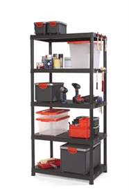 Plastový regál, v x š x h: 1870 x 900 x 600 mm