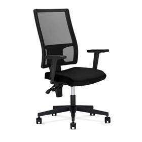 Kancelárska stolička TAKTIK MESH, čierne sieťované operadlo, poťah sedadla antracit