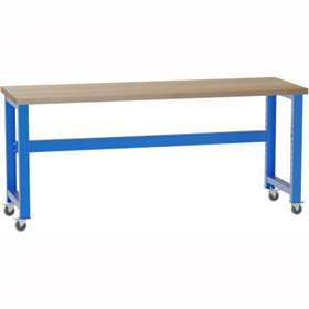 Banc de lucru atelier mobil LxlxH 1700x700x928 mm Kovona, albastru RAL5012