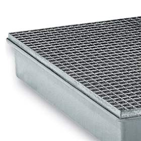 Ocelový, pozinkovaný rošt pro záchytnou vanu, 1200 x 800 x 30 mm