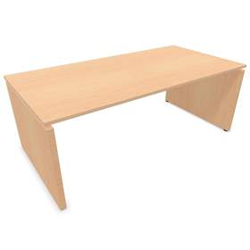 Mangement-Schreibtisch SQart Manager, Arbeitsplatte Ahorn, B x T: 2000 x 1000 mm