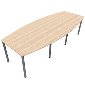 Konferenztisch, Fassform, Farbe Akazie, B x T: 2800 x 1200 mm