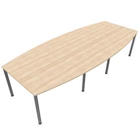 Konferenztisch, Fassform, Farbe Akazie, B x T: 3200 x 1400 mm