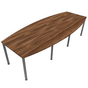 Konferenztisch, Fassform, Farbe Nussbaum, B x T: 2800 x 1200 mm