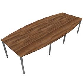 Konferenztisch, Fassform, Farbe Nussbaum, B x T: 3200 x 1400 mm