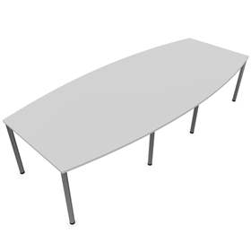 Konferenztisch, Fassform, Farbe Lichtgrau, B x T: 3200 x 1400 mm