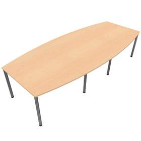 Konferenztisch, Fassform, Farbe Ahorn, B x T: 3200 x 1400 mm