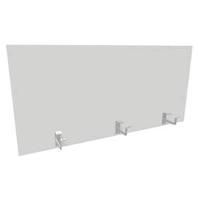 Trennwand für Schreibtisch, Länge 1200 mm, Höhe 545 mm, Farbe weiß