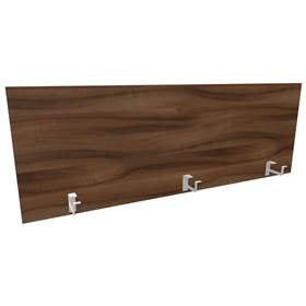 Trennwand für Schreibtisch, Länge 1600 mm, Höhe 545 mm, Farbe Nussbaum