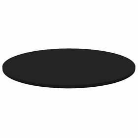 Arbeitsplatte, rund 800 mm, Farbe schwarz