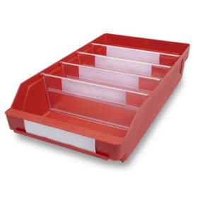 Regálový box RackBox, 400 x 240 x 95 mm, barva červená