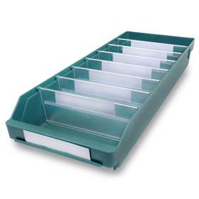 Regalkasten RackBox, 600 x 240 x 95 mm, Farbe grün