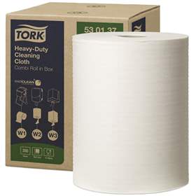 Rolă prosop șervet de hârtie material absorbant de ștergere curățare industrială TORK Heavy Duty, șervete, albă, lungime 106 m, lățime 320 mm