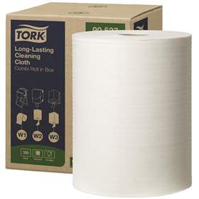 Putzrolle TORK Long Lasting, Vlies, Weiß, Länge 114 m, Breite 320 mm