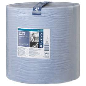 Putzpapierrolle TORK Industrial Plus, Blau, Länge 510 m, Breite 369 mm