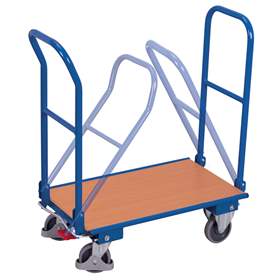 Platformwagen VARIOfit mit 2 klapbare Schiebebügeln, 720x450 mm, Tragfähigkeit 150 kg