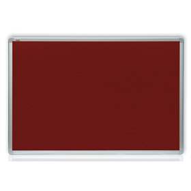 Filz-Pinnwand, Aluminium-Rahmen, 900 x 600 mm, Farbe weinrot