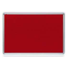 Filz-Pinnwand, Aluminium-Rahmen, 900 x 600 mm, Farbe rot