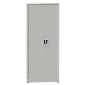 Svařovaná skříň s dvoukřídlými dveřmi, v x š x h: 1950x800x400 mm, 4 police, barva šedá RAL7035