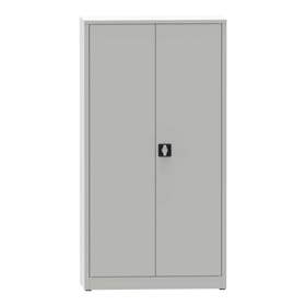 Dulap metalic cu uși batante - office steel furniture, HxLxl: 1800x950x400 mm, 4 polițe, culoare gri RAL7035