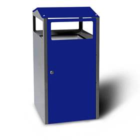 Wertstoffsammler mit Innenbehälter, Volumen 90 l, HxBxT: 964x500x450 mm, Farbe Blau RAL5002