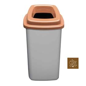 Abfallbehälter SORT, aus Kunststoff, Volumen 45 l, Farbe grau, Deckel braun