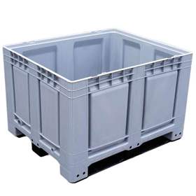 BigBox 1200 x 1000 x 790 mm, container lada mare din polietilenă cu tălpi, culoare gri