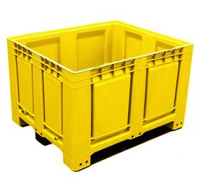 BigBox 1200 x 1000 x 790 mm, container lada mare din polietilenă cu tălpi, culoare galben