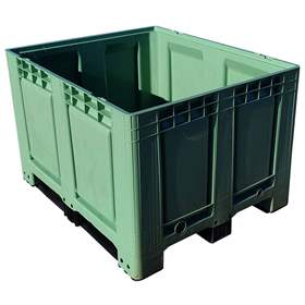 BigBox 1200 x 1000 x 790 mm, container lada mare din polietilenă cu tălpi, culoare verde