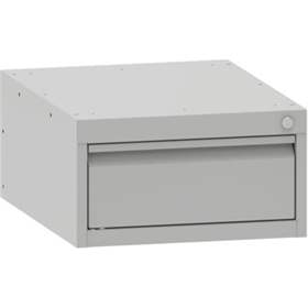 Schubladen-Hängeschrank, HxBxT: 262x480x610 mm, 1 Schublade, RAL7035