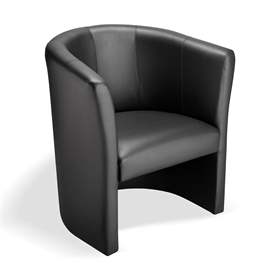 Klubové kreslo CLUB, koženka - farba černá