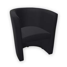 Klubové kreslo CLUB, poťah z látky Basic, farba černá