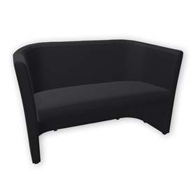 Klubové dvojkreslo CLUB, poťah z látky Basic, farba černá