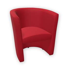 Klubové kreslo CLUB, látka Basic, farba červená