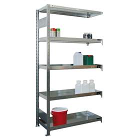 Regalständer für gefährliche, flüssige Stoffe, verzinkt, Anbauregal, 2000x1000x500 mm