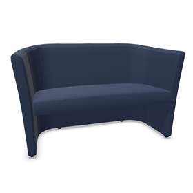 Klubové dvojkreslo CLUB, koženka - farba modrá