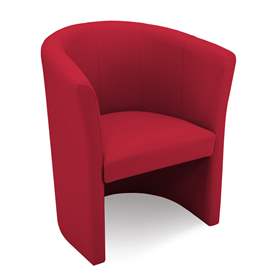 Klubové kreslo CLUB, koženka - farba červená