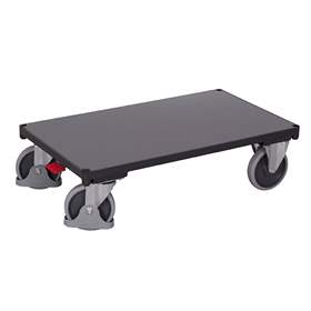 Basis Plattformwagen VARIOfit 910 x 500 mm, Tragfähigkeit 400 kg, Farbe Anthrazit RAL7016 /Platte Grau