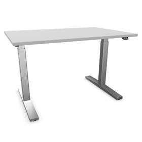 Bürotisch 1200x800 mm, elektrisch höhenverstellbar 710-1210 mm, Tischdesk grau / Gestell grau