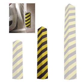 Colț de protecție, H: 800 mm, autoadeziv, grosime 25 mm, culoare galben-negru