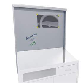 Nástavec pro skříňku s pultem, magnetický a popisovatelný